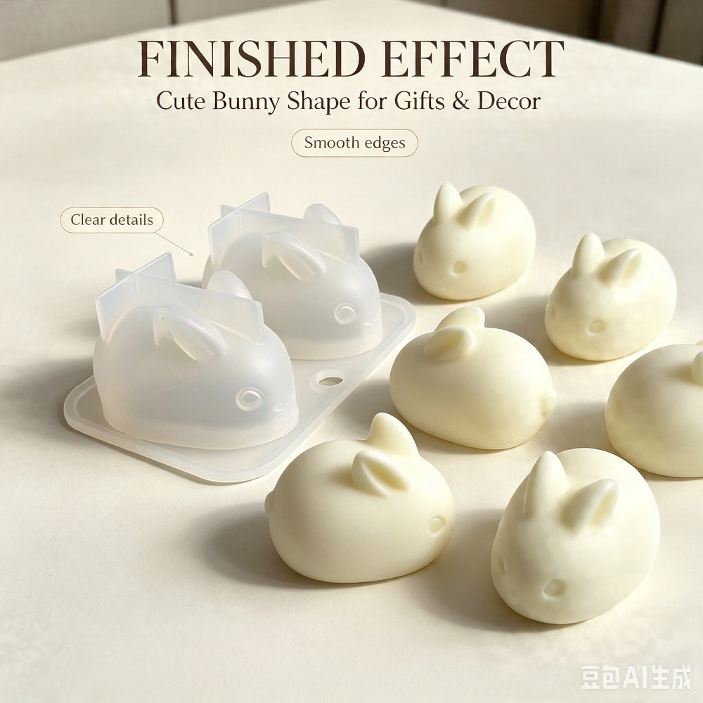 3D Mini Rabbit Silicone Mold F - Bunny Cake Mold 评论和价格