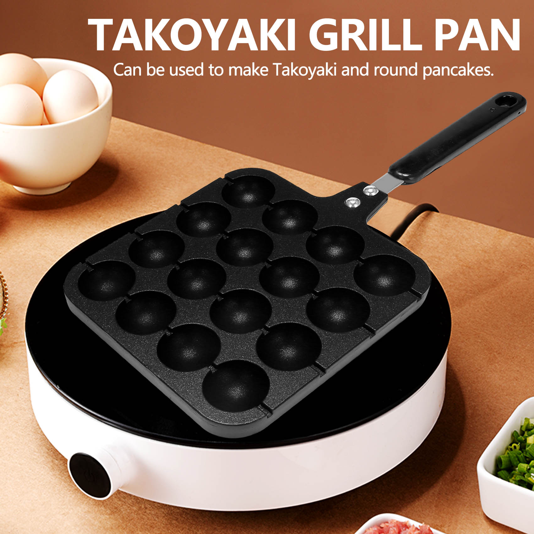 16 Holes Aluminum Takoyaki Mak - Takoyaki Grill Plate 评论和价格