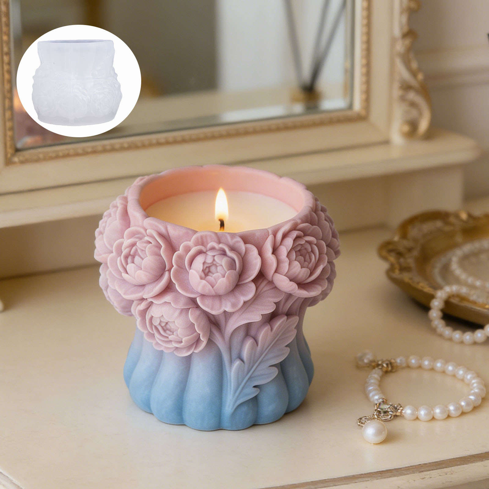 3D Rose Flower Vase Silicone M - Potsticker Mold 评论和价格