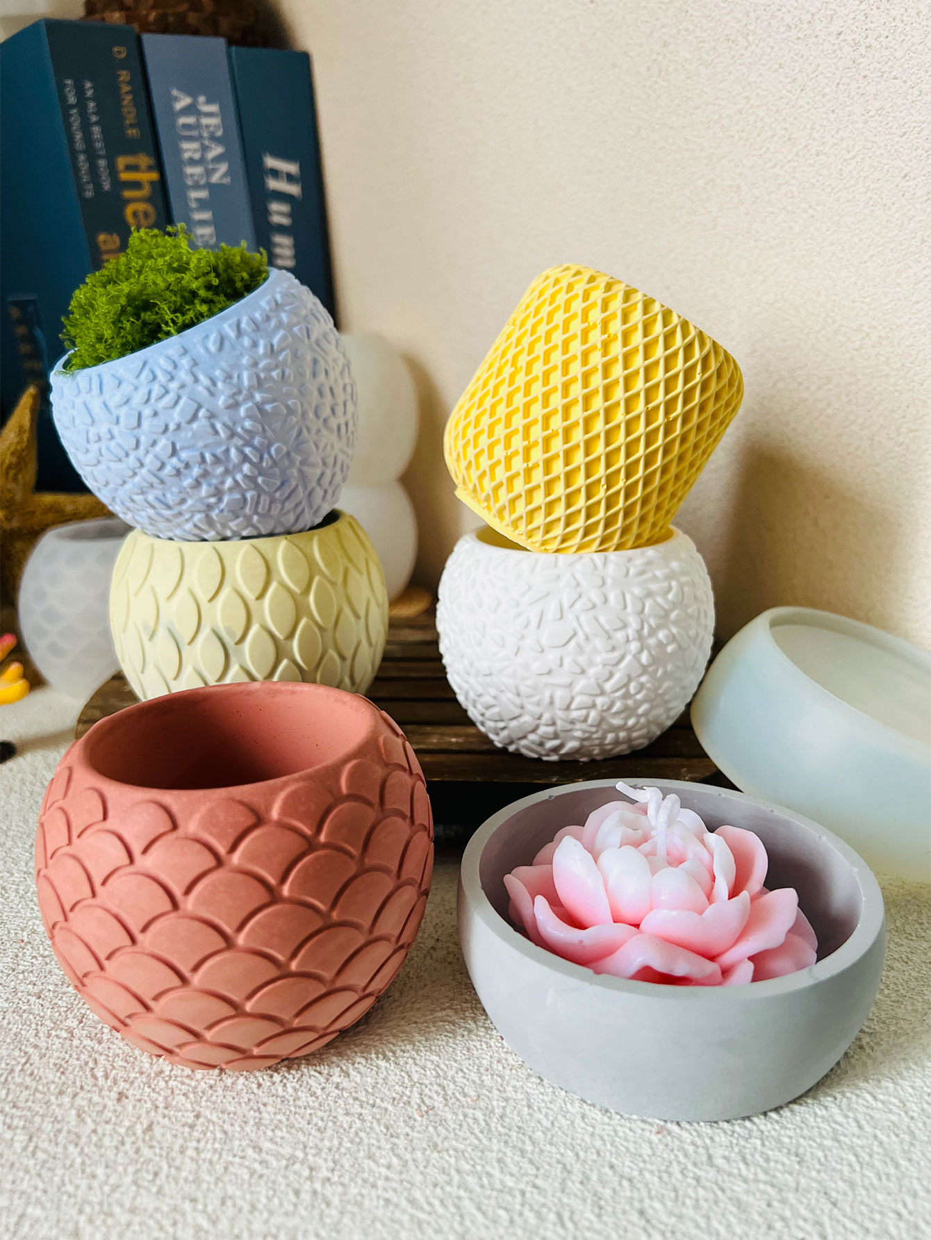 1pc Fish Scale Pattern Cement  - Potsticker Mold 评论和价格
