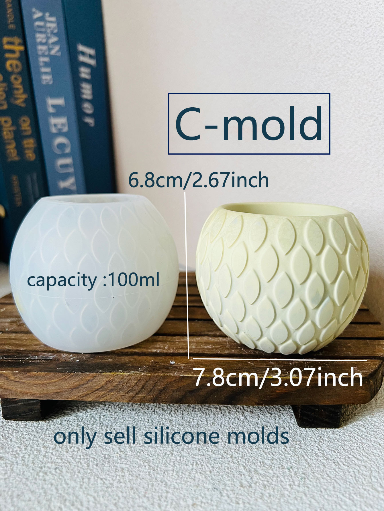 1pc Fish Scale Pattern Cement  - Potsticker Mold 评论和价格