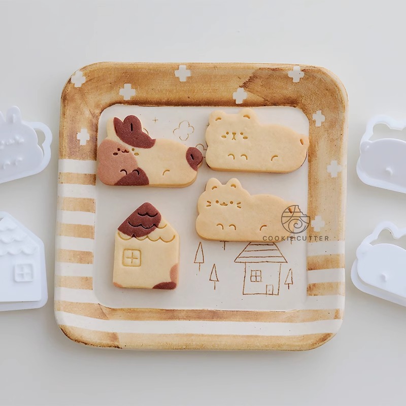 Cartoon Animals Cookie Cutter  - Bunny Cake Mold 评论和价格