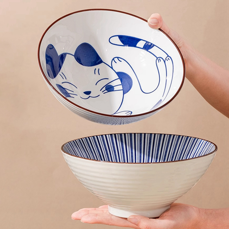 1200ML Ceramic Ramen Bowl Japa - Dim Sum Basket 评论和价格