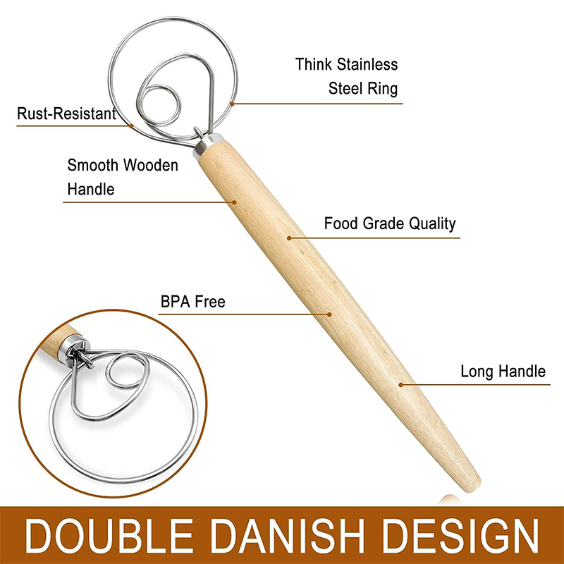 Large Hand Danish Dough Whisk  - Danish Pancake Pan 评论和价格