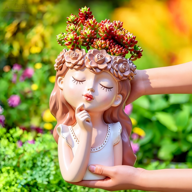 Large Fairy Girl Flower Pot Si - Potsticker Mold 评论和价格