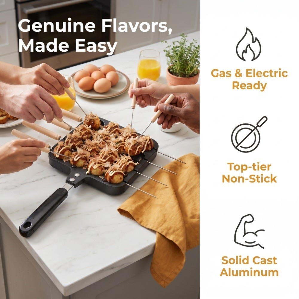 Cast Aluminum Takoyaki Grill P - Takoyaki Grill Plate 评论和价格