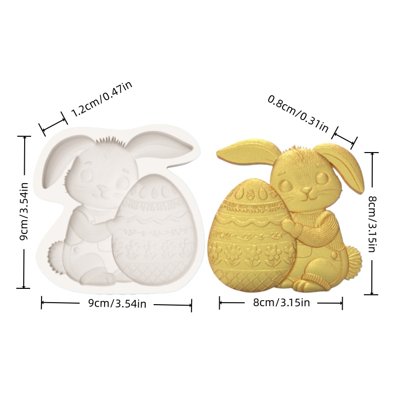 Easter Egg-Holding Bunny Silic - Bunny Cake Mold 评论和价格