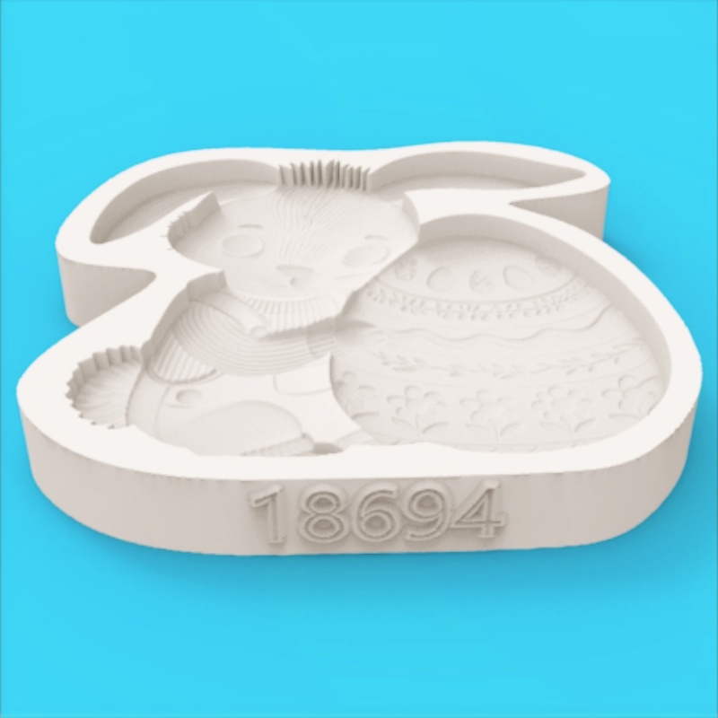 Easter Egg-Holding Bunny Silic - Bunny Cake Mold 评论和价格