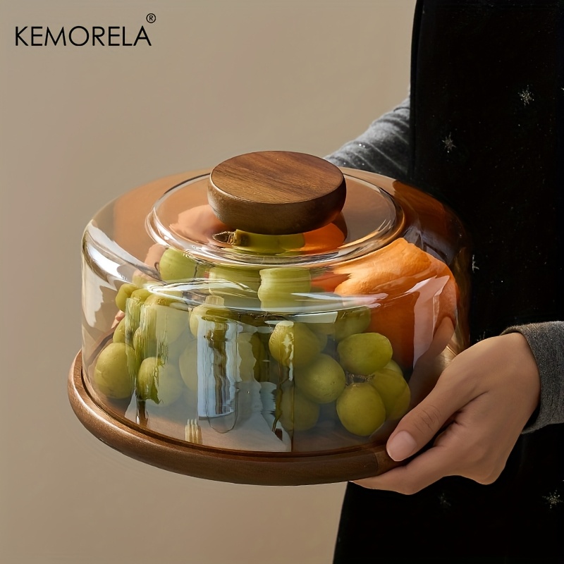 1PCS Round Wooden Cake Stand w - Dim Sum Basket 评论和价格